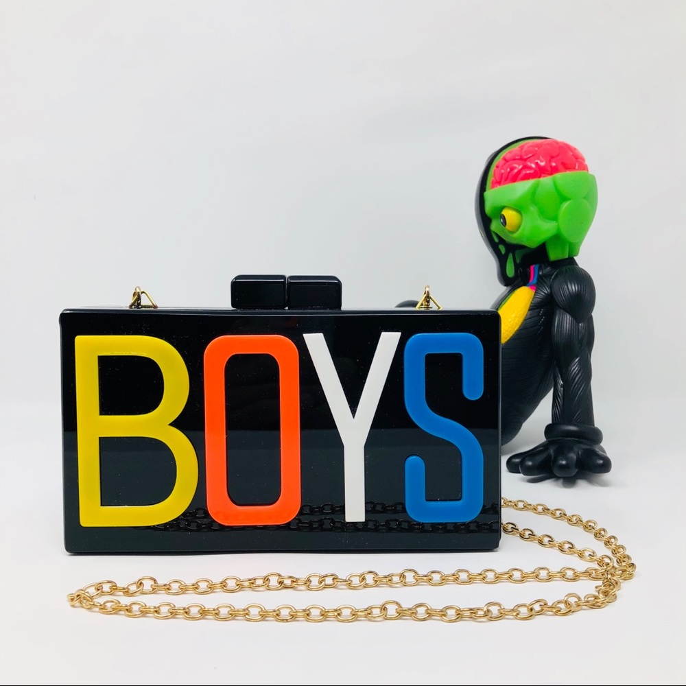 " BOYS " Pink Haley purse ONE OF A KIND